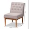 Baxton Studio Riordan Mid-Century Modern Grey Fabric and Walnut Brown Finished Wood Dining Chair 186-11356-Zoro - alternate 3